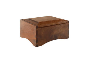 Hillgren Jewelry Box in Mahogany lined with your choice of red, blue, or green velvet for you or as a unique handcrafted gift