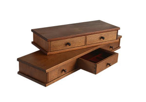 Jewelry Caddy with felt liner, 2 or 3 drawers, in assorted hardwoods order this handmade gift online at hardwoodartisans.com