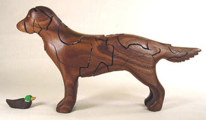 Chapman Puzzle Labrador in Walnut made in USA at Hardwood Artisans in Charlottesville, Virginia