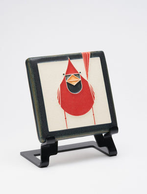 Motawi Art Tile Red Cardinal made in USA at Hardwood Artisans in Washington, DC