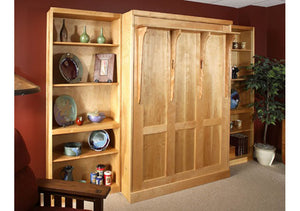 Panel Wall Bed opens from the top, solid wooden bedroom furniture is Hand Made in Virginia near Washington DC, & Maryland