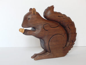 Chapman Puzzle Squirrel in Walnut made in USA at Hardwood Artisans in Washington, DC