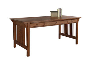 Mission Table Desk for artists/engineers to spread out papers or crafts over a large area w/ keyboard tray or pencil drawer