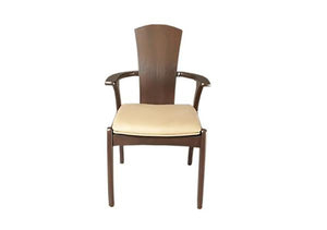 Linnaea Tall Back Chair shown with upholstery seat, handmade dining furniture order online with delivery in VA, MD, and DC