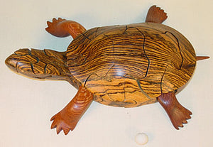 Chapman Puzzle Turtle in Bocote made in USA at Hardwood Artisans in Arlington, Virginia