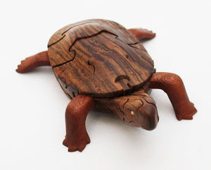 Chapman Puzzle Turtle in Bocote made in USA at Hardwood Artisans in Washington, DC