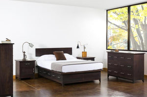 Intransit Bedroom Suite for space savers with under-bed drawers made by Hardwood Artisans throughout the Washington DC area